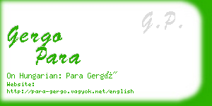 gergo para business card